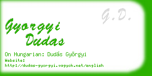 gyorgyi dudas business card