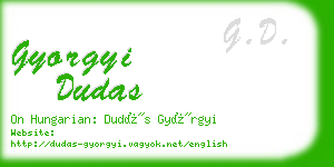 gyorgyi dudas business card